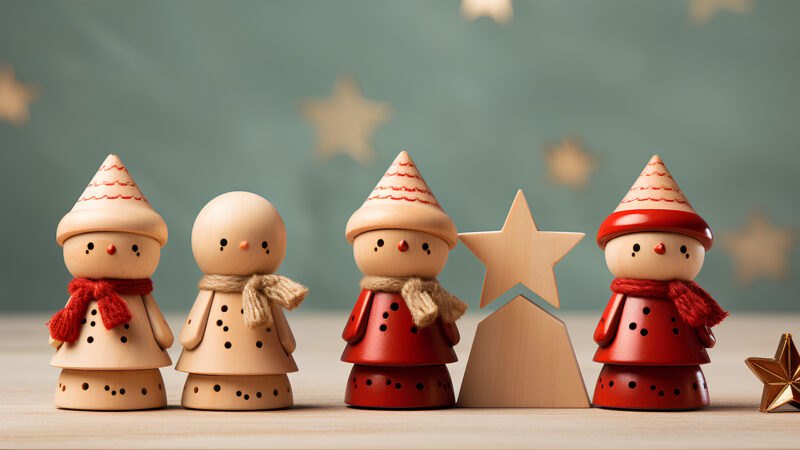 wooden Christmas ornaments
